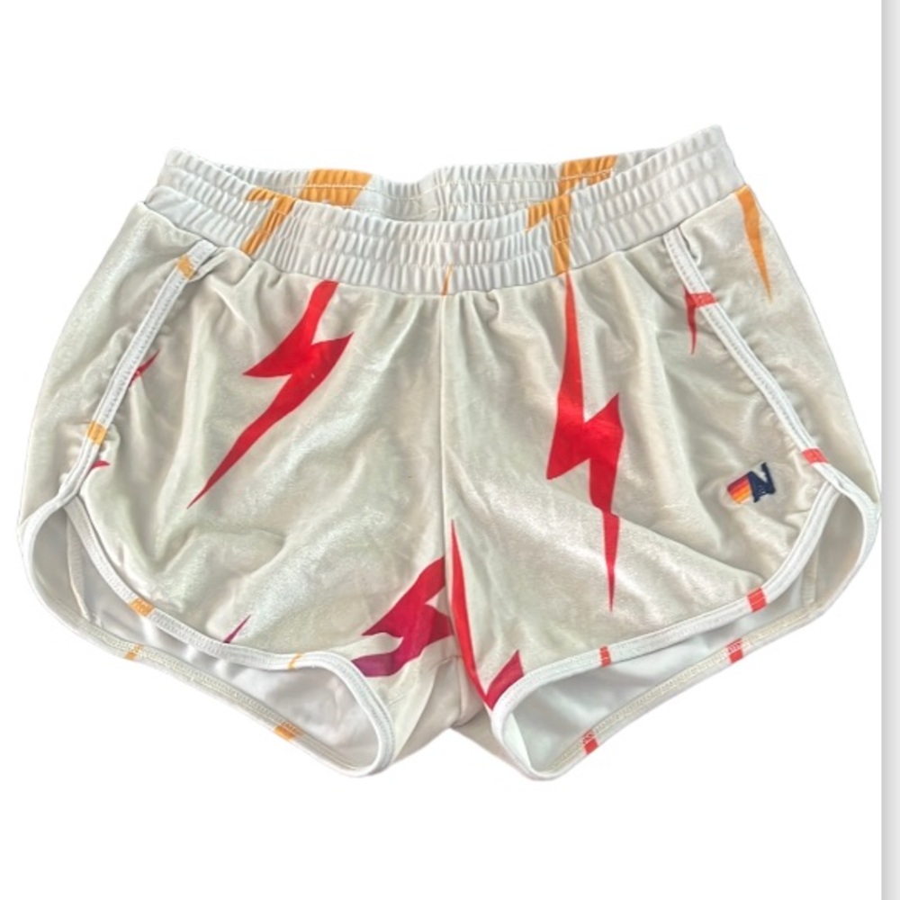Aviator Nation Bolt Velvet Repeat Shorts
